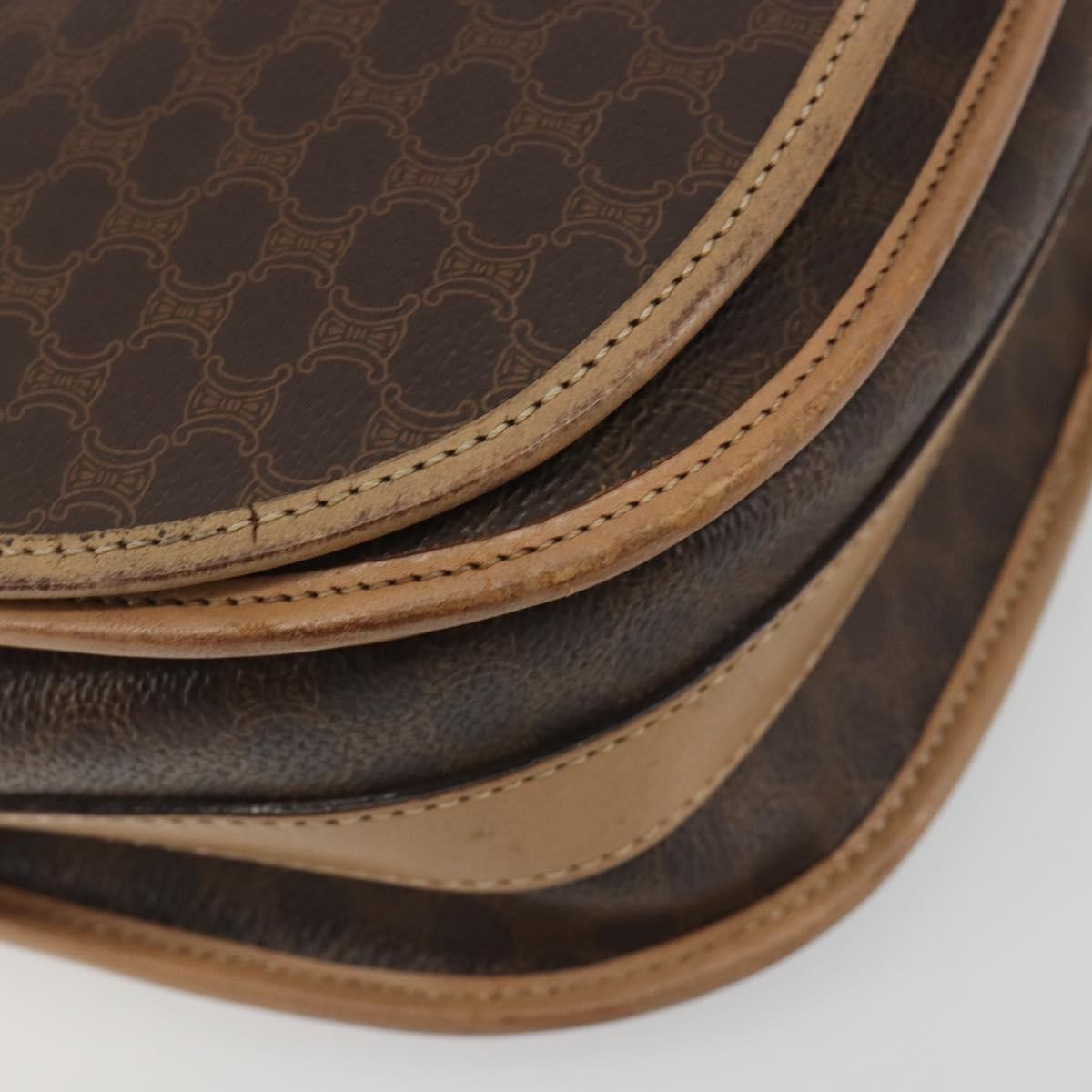 Celine Macadam Canvas Brown Canvas Shoulder Bag Bag (Pre-Owned)
