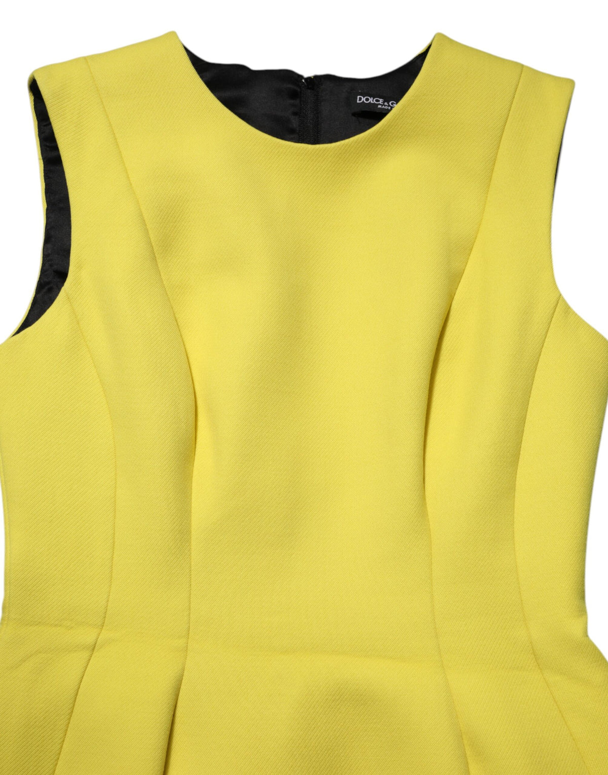 Dolce & Gabbana Yellow A-line Sheath Sleeveless Mini Women's Dress (Pre-Owned)