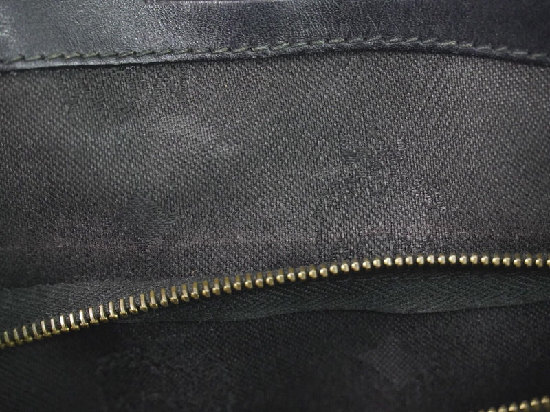 MCM Visetos Black Leather Handbag (Pre-Owned)