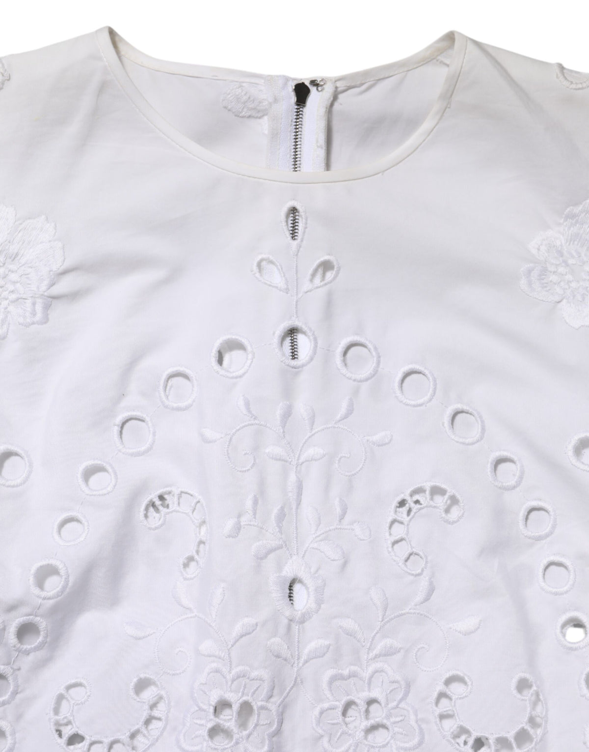 Dolce & Gabbana White Cut Out A-line Sheath Mini Women's Dress