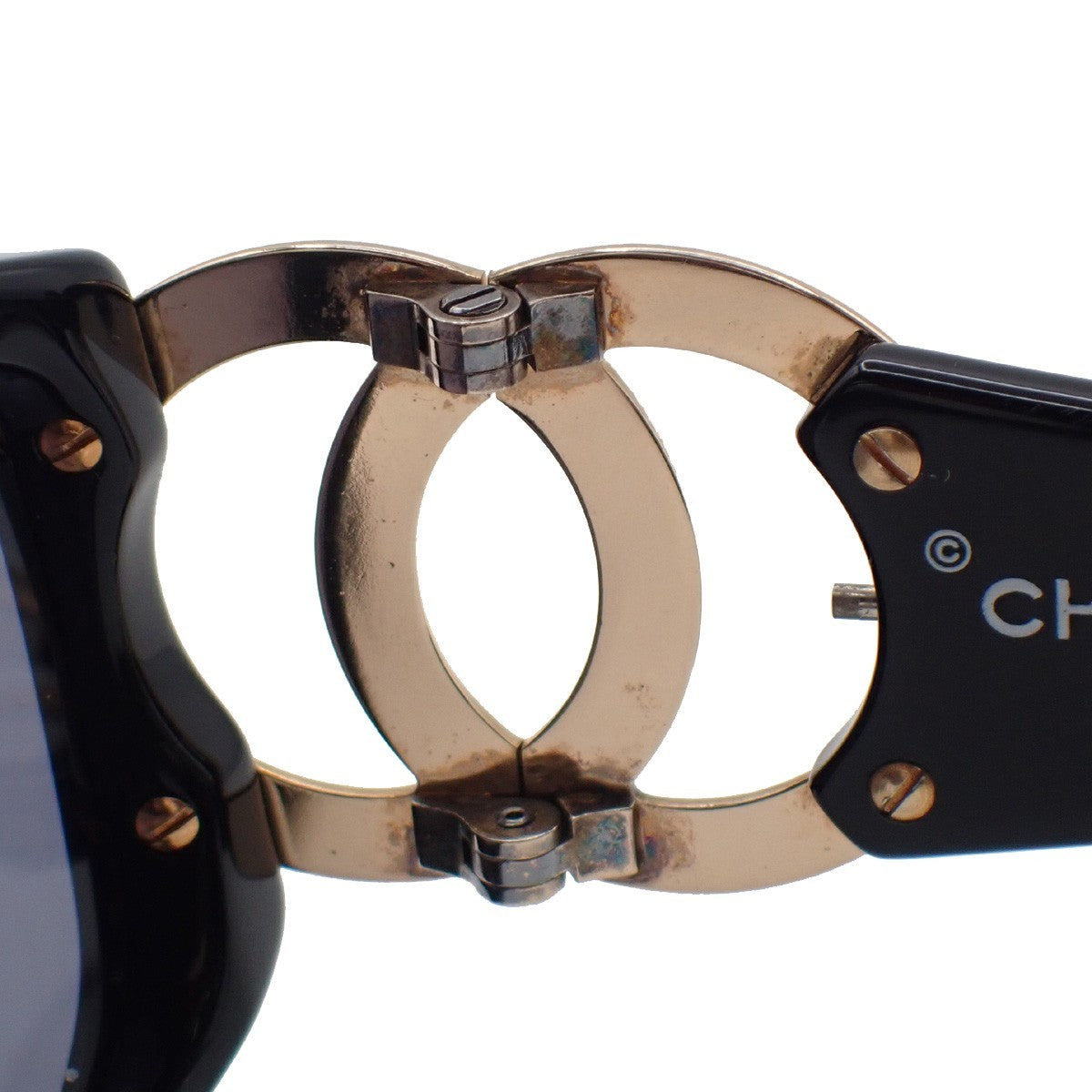 Chanel Logo Cc Plastic Black Plastic Sunglasse Accessory (Pre-Owned)