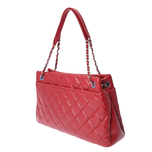 Chanel Shopping Red Leather Tote Bag (Pre-Owned)
