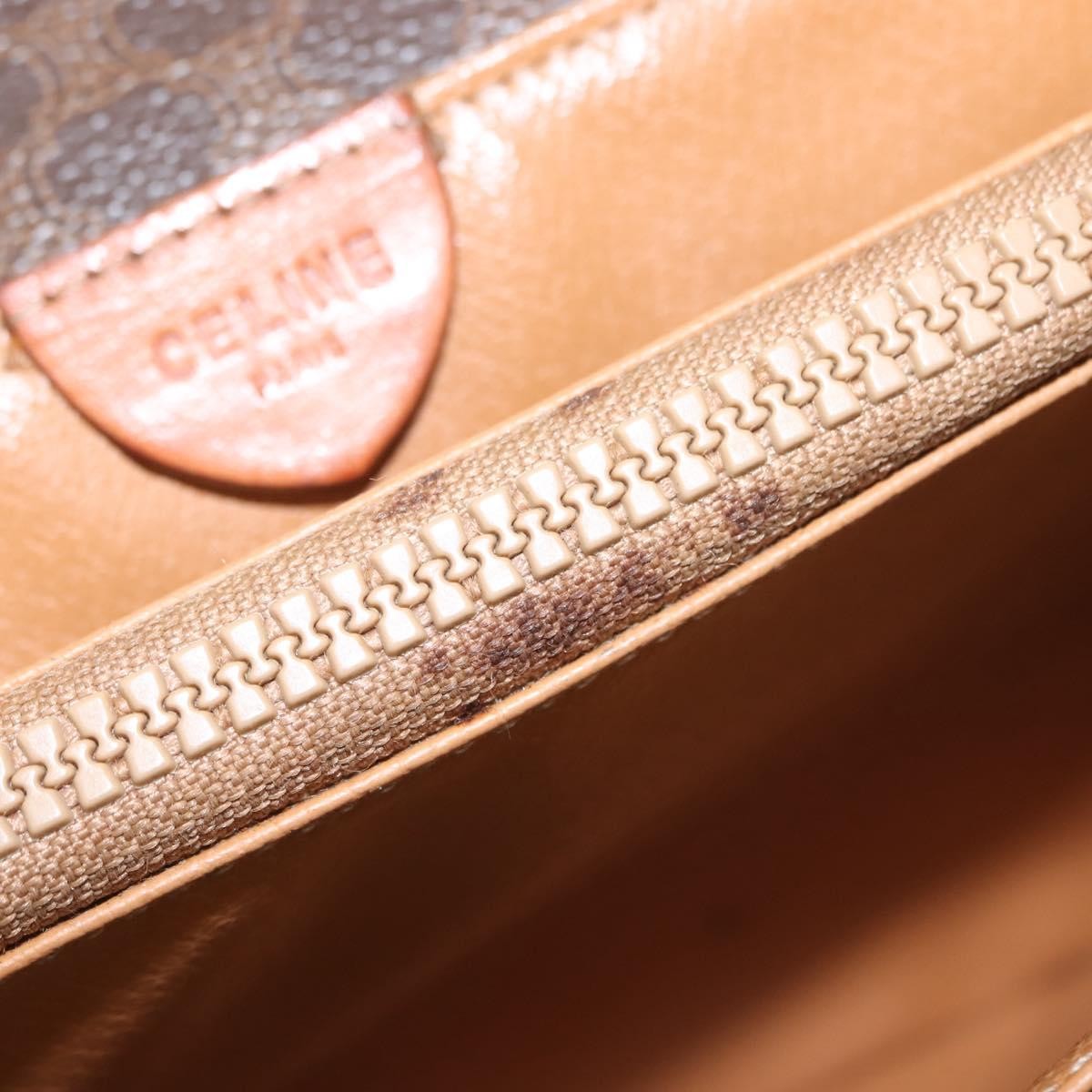 Celine Vintage Macadam Canvas Brown Canvas Shoulder Bag Bag (Pre-Owned)