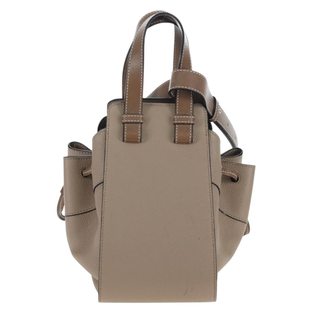 Loewe Hammock Leather Beige Leather Handbag (Pre-Owned)
