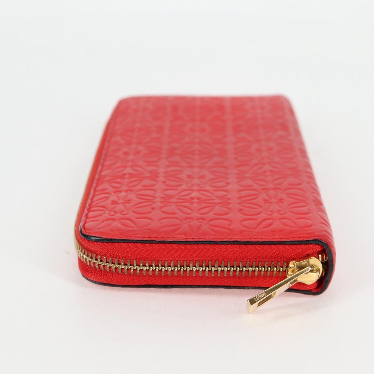 Loewe Anagram Leather Red Leather Wallets Accessory (Pre-Owned)