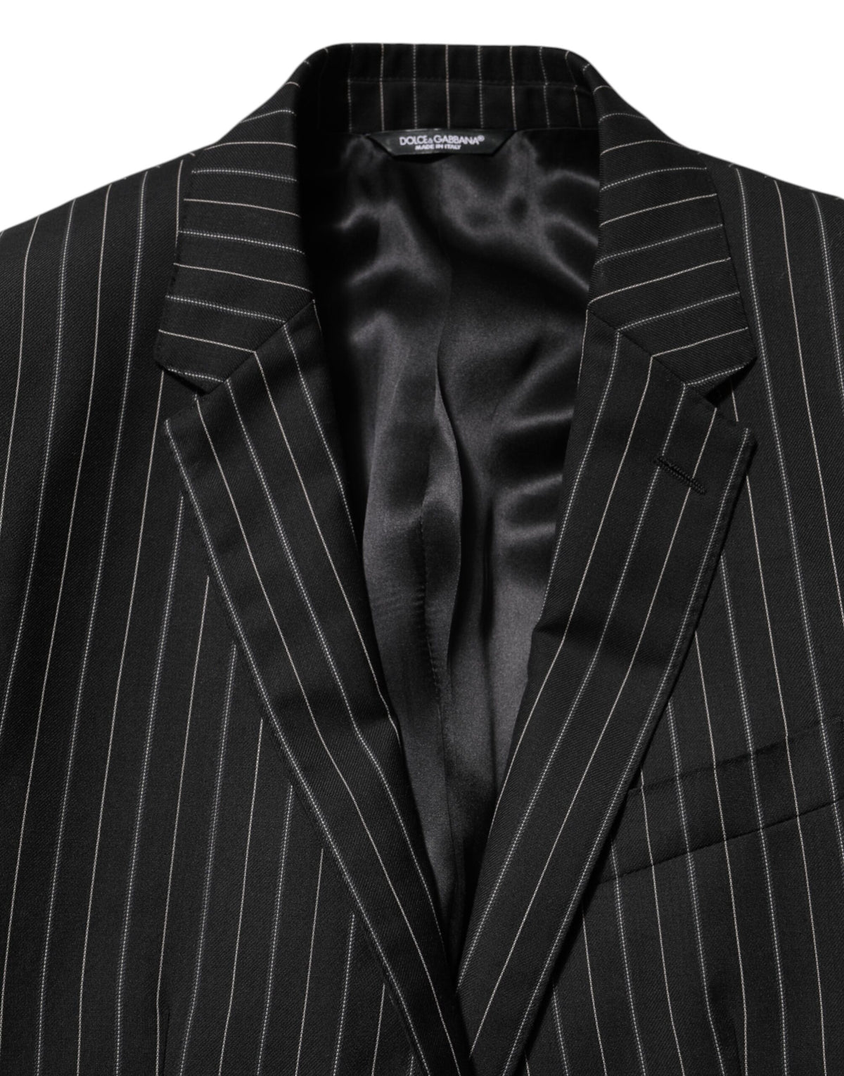 Dolce & Gabbana Dark Gray Stripes MARTINI 1 Button Suit Men's Blazer