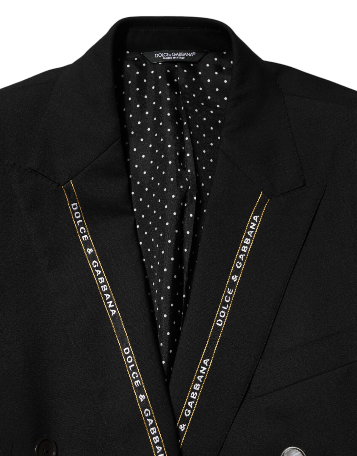 Dolce & Gabbana Black SICILIA Double Breasted Jacket Men's Blazer