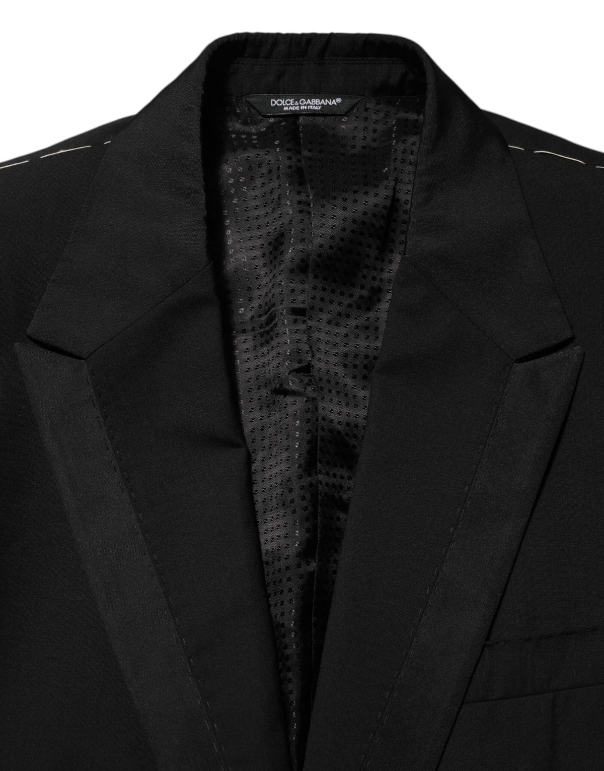 Dolce & Gabbana Black Wool 2 Buttons Suit Men Jacket Men's Blazer