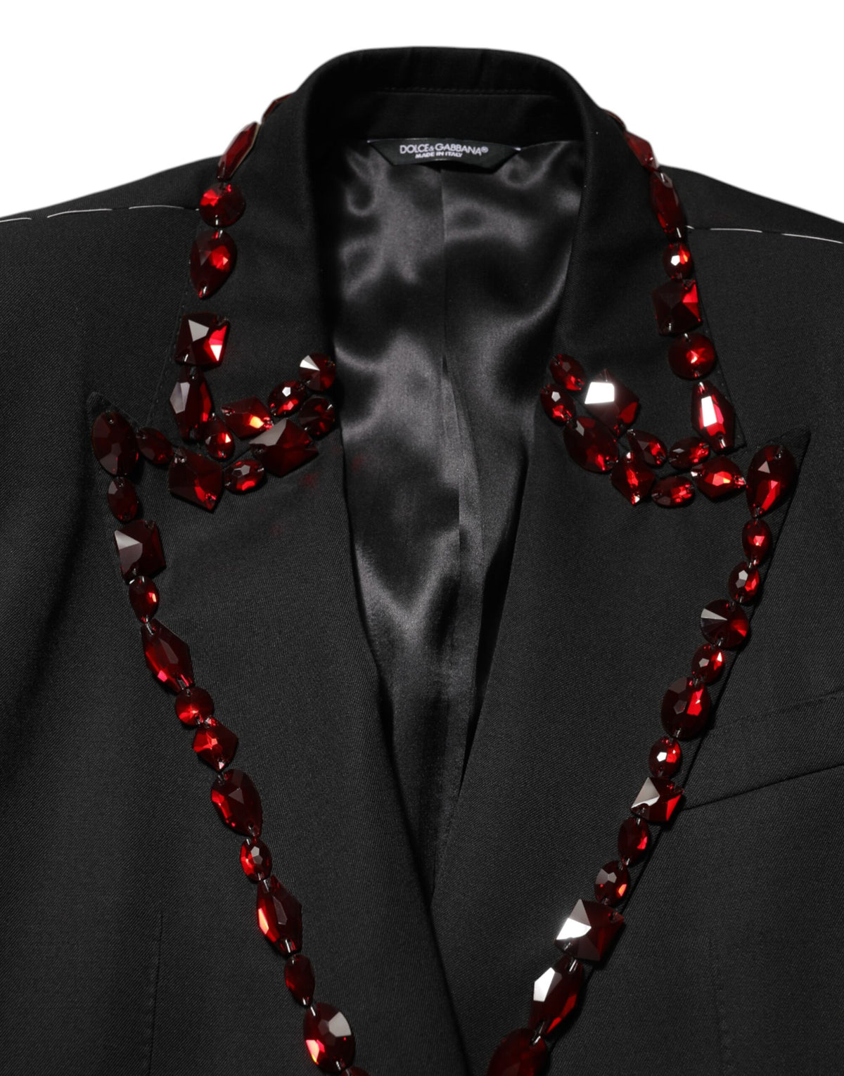 Dolce & Gabbana Black SICILIA Crystal Embellished Men Men's Blazer
