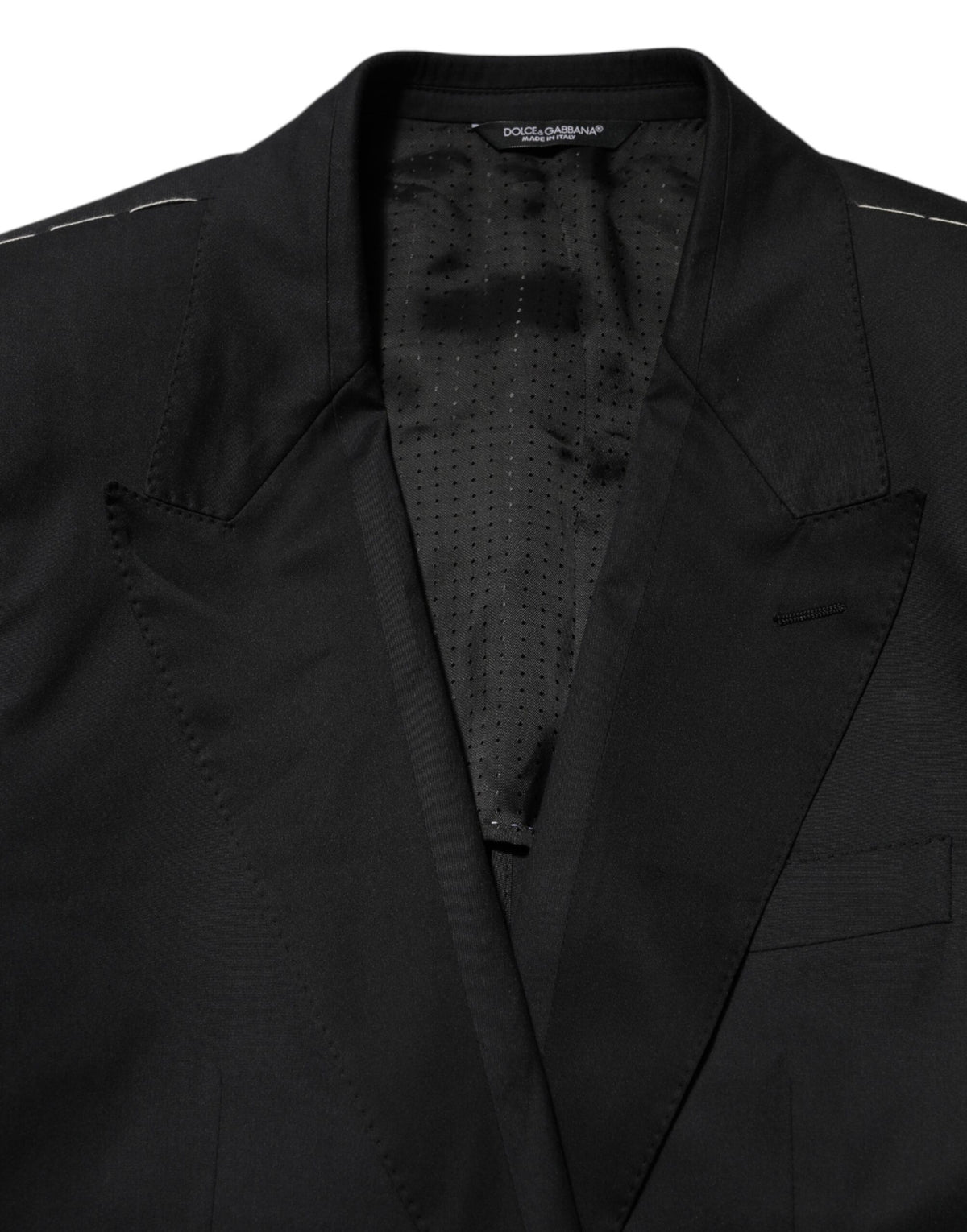 Dolce & Gabbana Black Cotton 2 Buttons Suit Jacket Men's Blazer