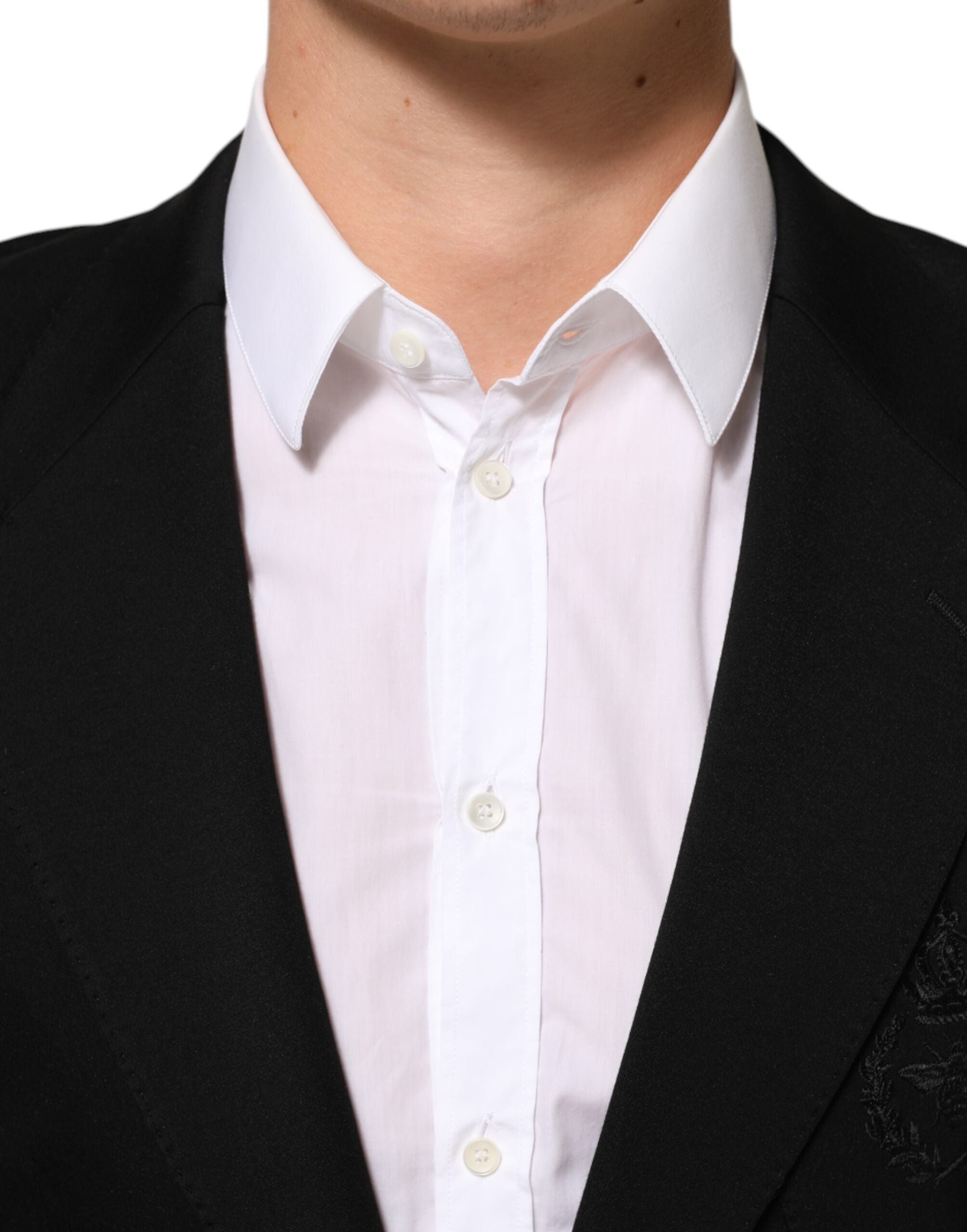 Dolce & Gabbana Black Viscose 2 Buttons Suit Jacket Men's Blazer