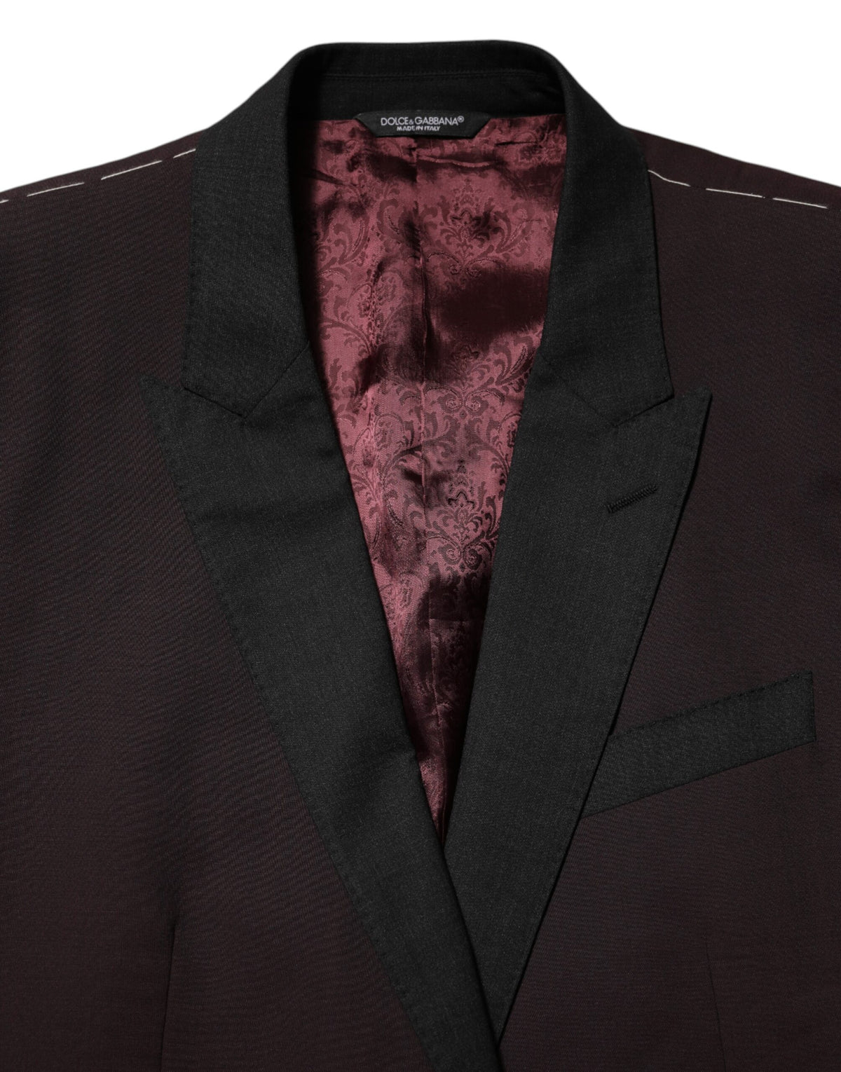 Dolce & Gabbana Maroon Wool 2 Buttons Suit Jacket Women's Blazer