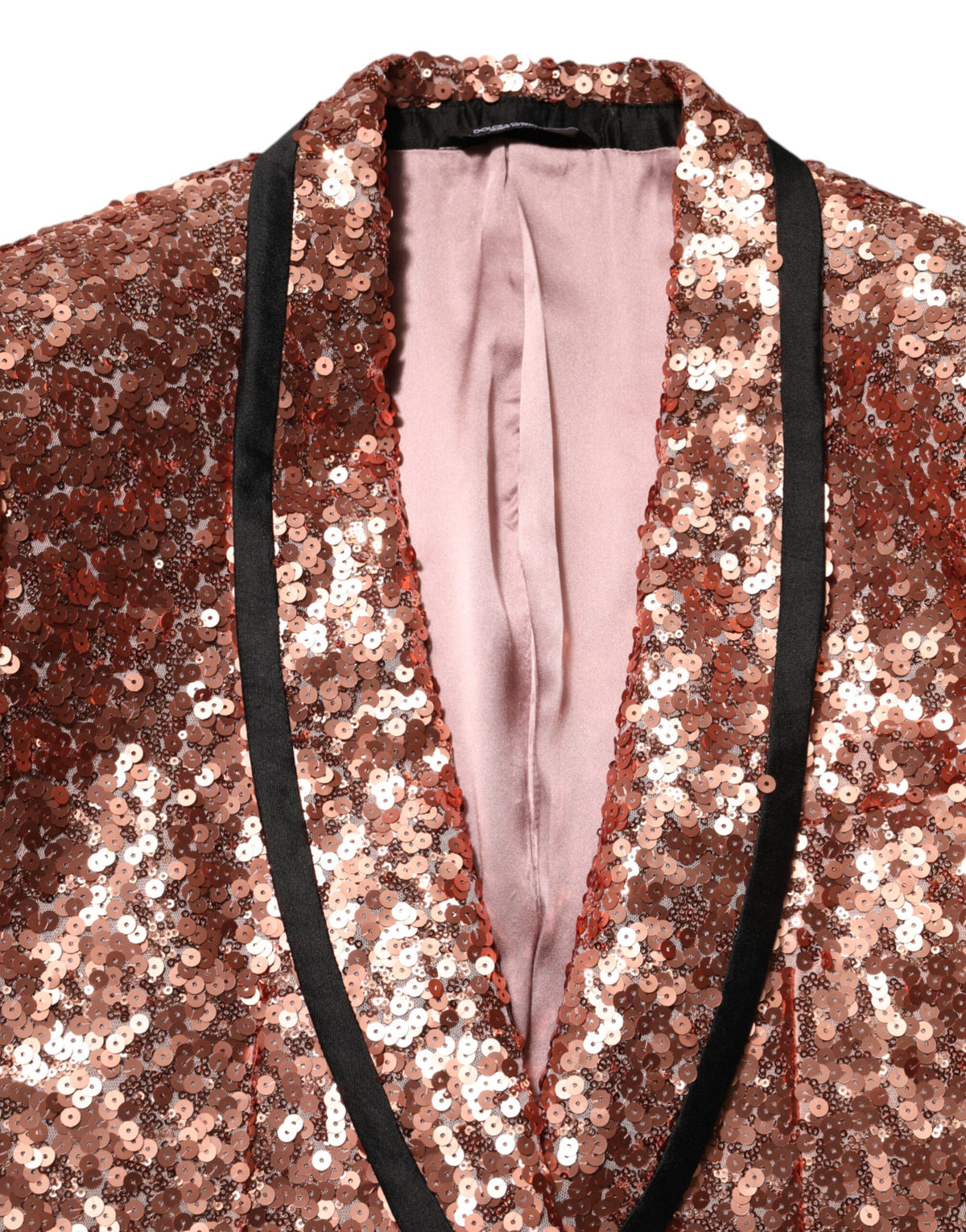 Dolce & Gabbana Pink Sequin SICILIA 1 Button Men Suit Men's Blazer
