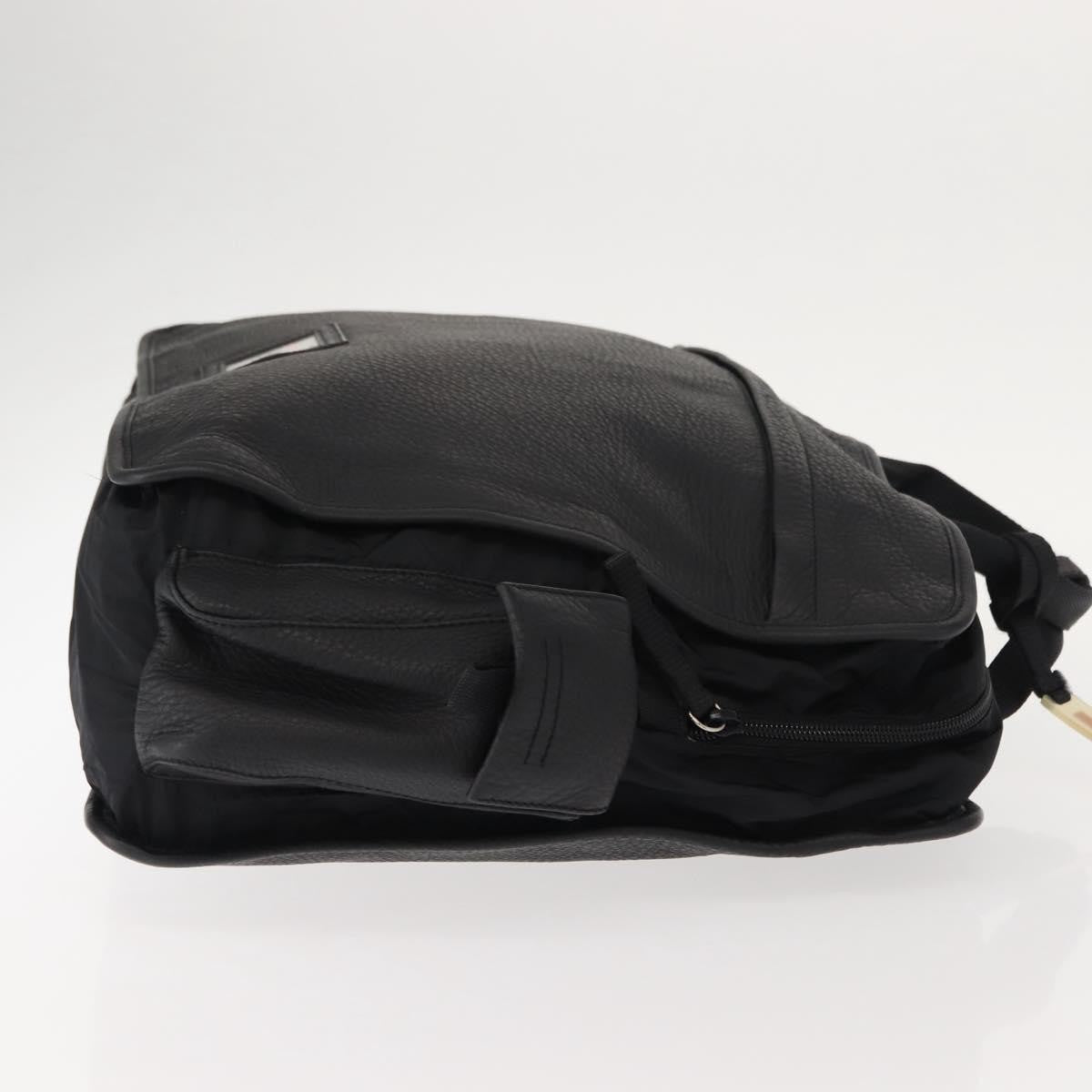 Prada Sport Nylon And Leather Black Nylon Briefcase Bag (Pre-Owned)