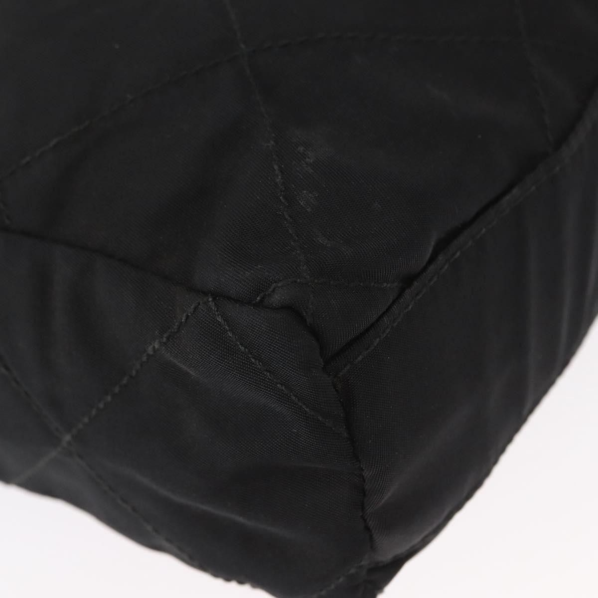 Prada Re-Edition 1995 Chain Tote Quilted Re-Nylon Black Nylon Shoulder Bag Bag (Pre-Owned)