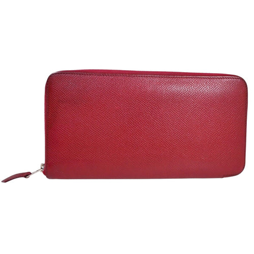Hermès Azap Burgundy Leather Wallet  (Pre-Owned)