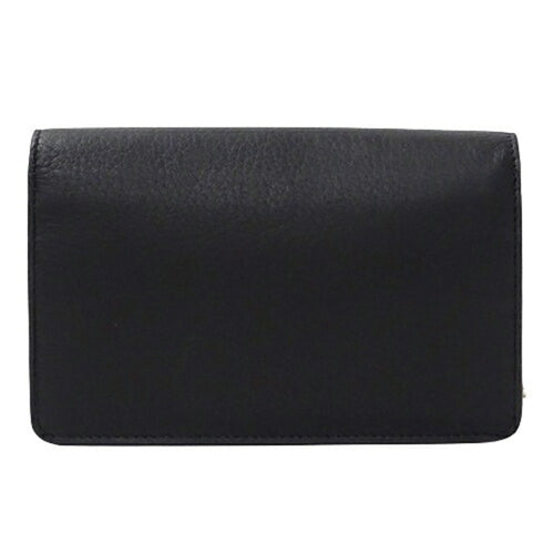 Fendi Ff Black Leather Shoulder Bag (Pre-Owned)