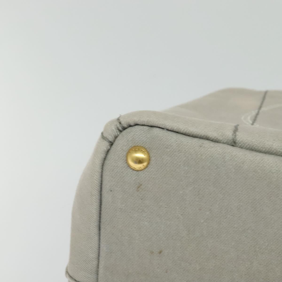 Prada Canapa Tote Canvas Gray Canvas Bag (Pre-Owned)