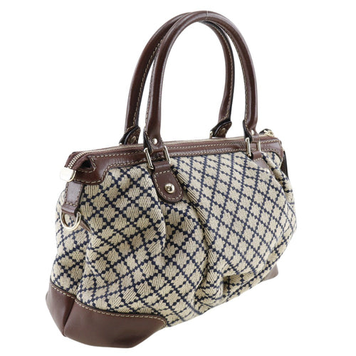 Gucci Sukey Brown Canvas Handbag (Pre-Owned)