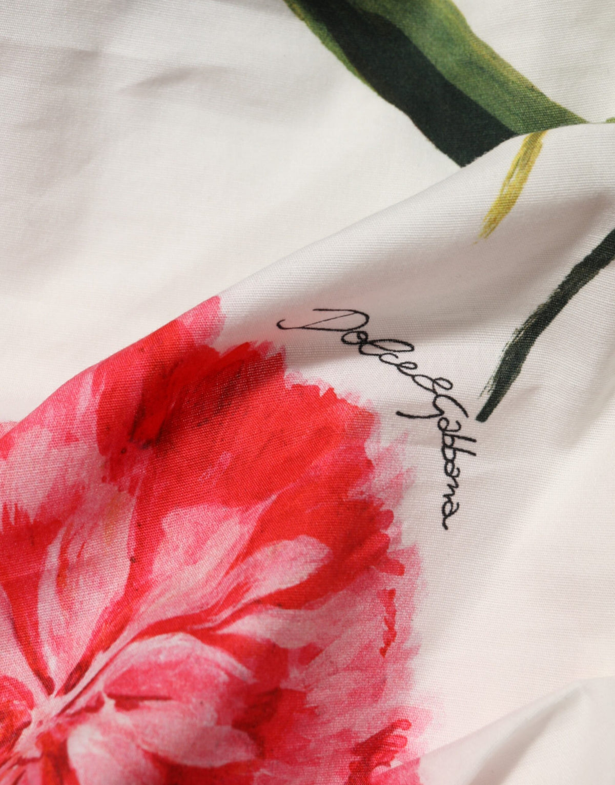 Dolce & Gabbana White Floral One Shoulder Sheath Women's Dress