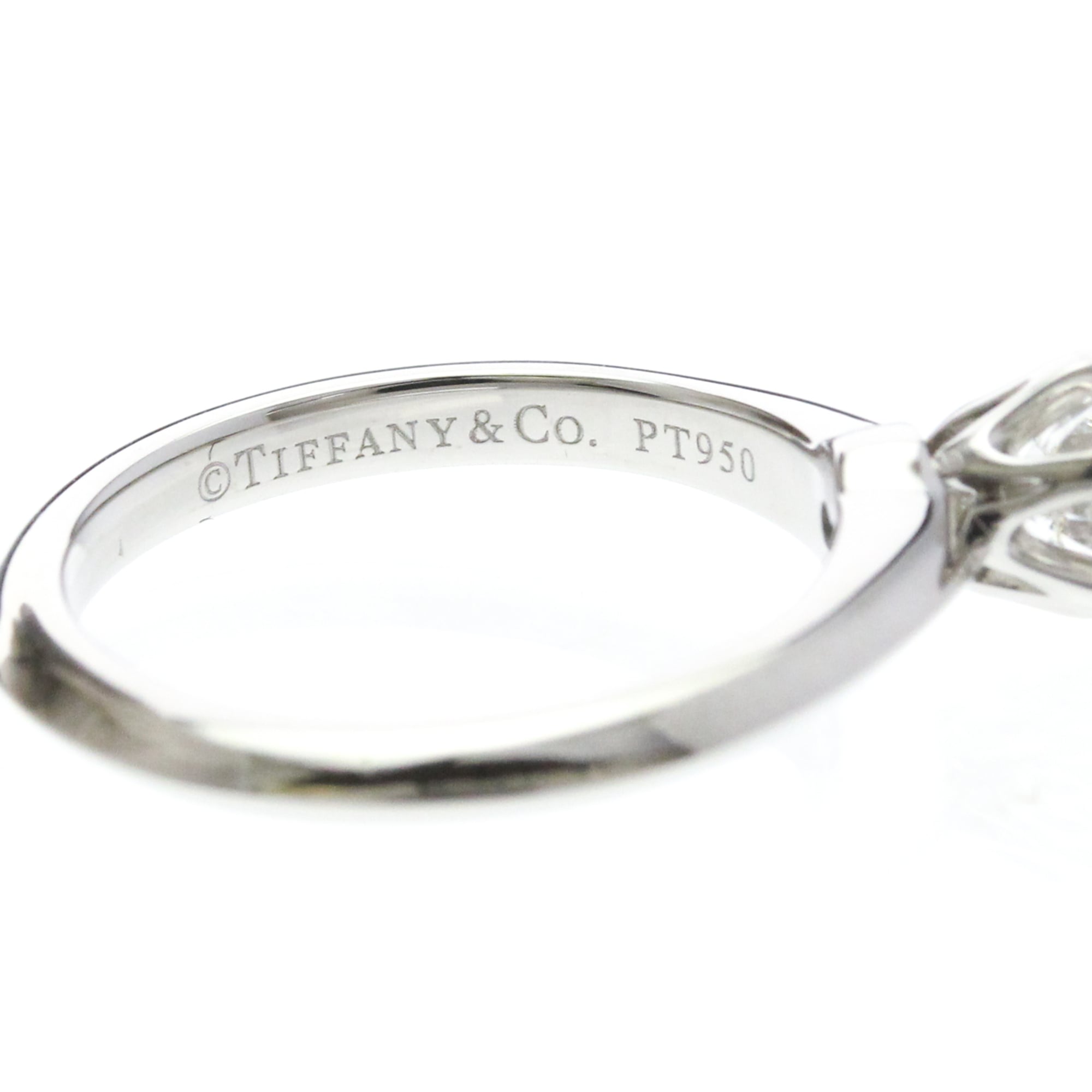 Tiffany & Co. Tiffany Setting Solitaire Platinum With Rbc Diamond Silver Platinum Ring Jewelry (Pre-Owned)