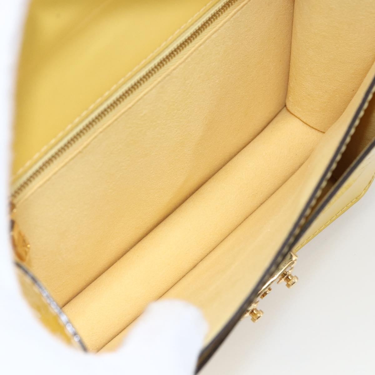 Louis Vuitton Monceau Vernis Yellow Patent_Leather Handbag (Pre-Owned)