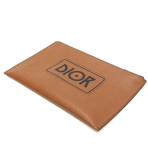 Dior Brown Leather Clutch Bag (Pre-Owned)