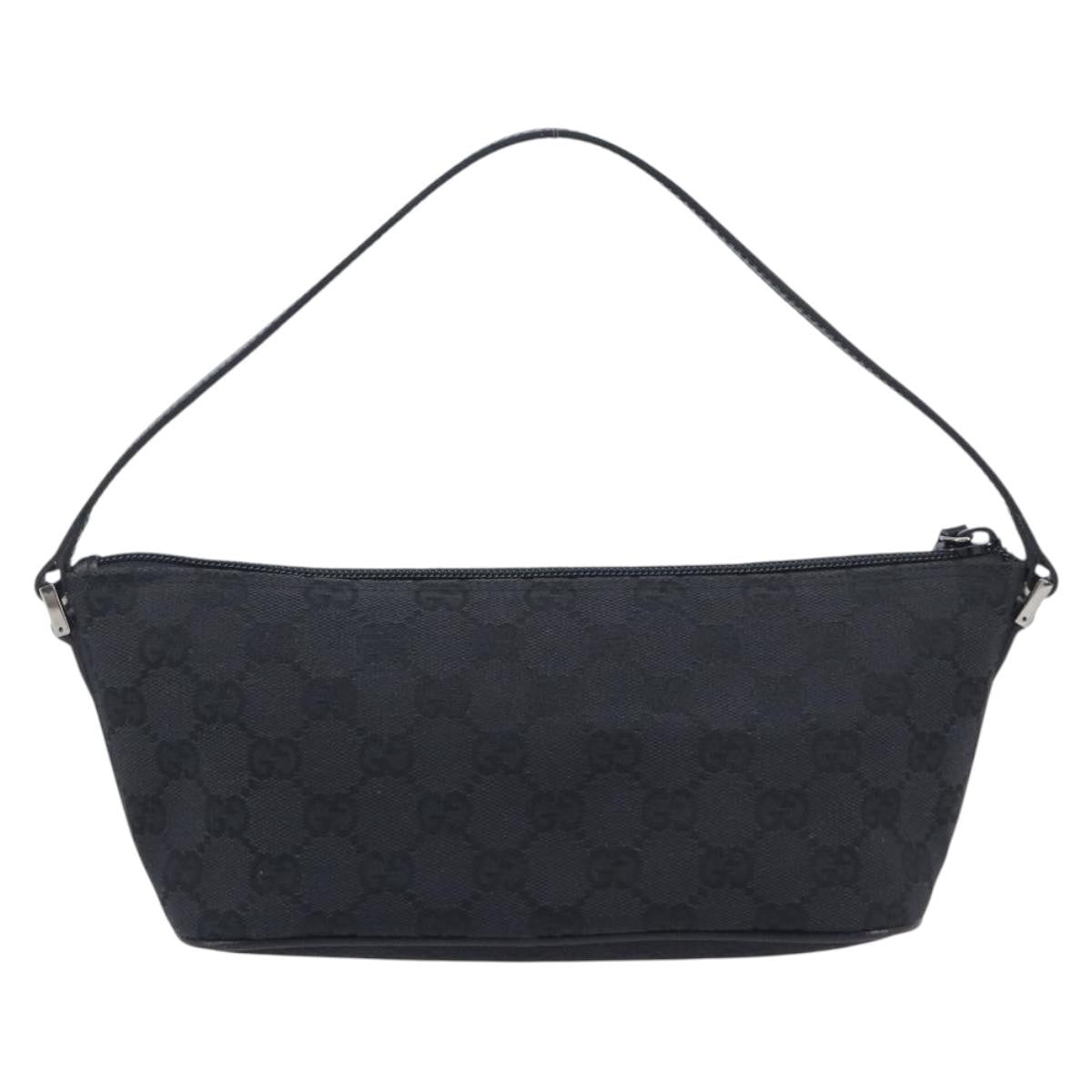 Gucci Boat Pochette Gg Canvas And Leather Black Canvas Clutche & Pouche Bag (Pre-Owned)