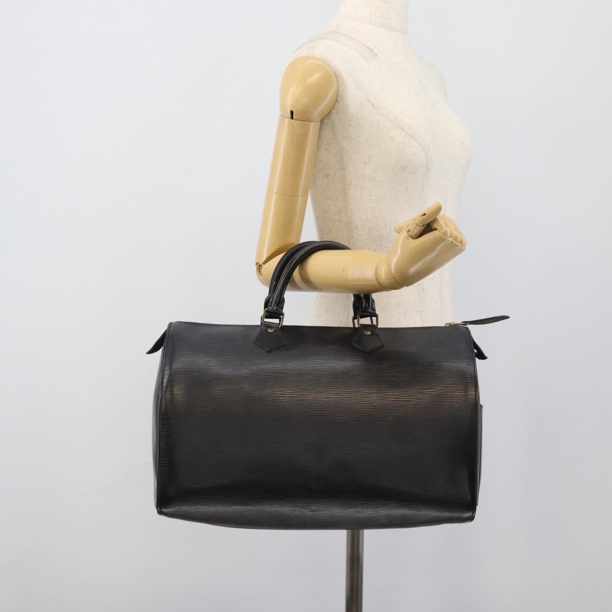 Louis Vuitton Speedy Epi Black Leather Handbag (Pre-Owned)