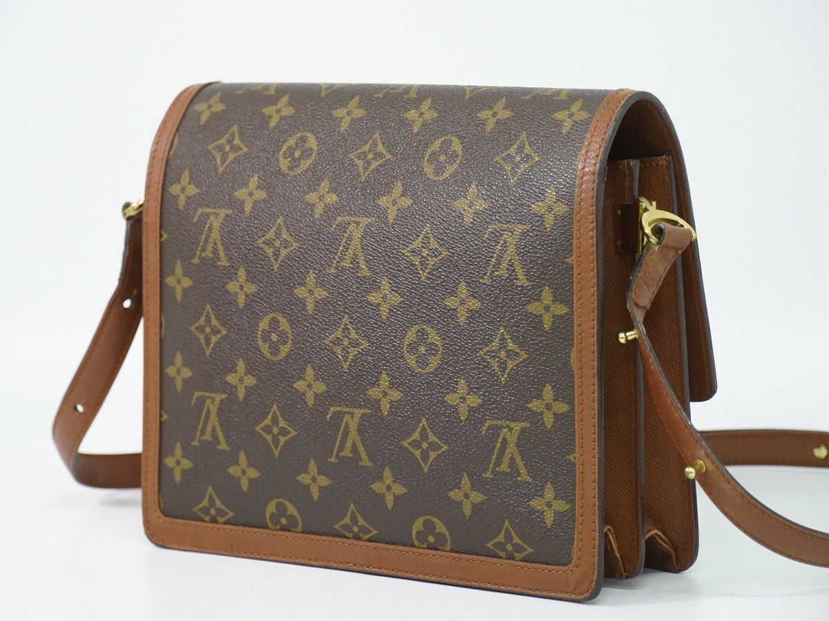 Louis Vuitton Raspail Monogram Canvas Brown Canvas Handbag (Pre-Owned)