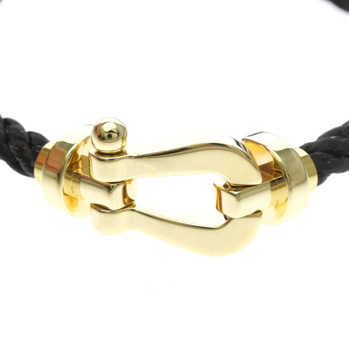 Fred Paris Force 10 Interchangeable Woven Cord And 18K Rose Gold With Diamonds Gold Yellow_Gold Bracelet Jewelry (Pre-Owned)