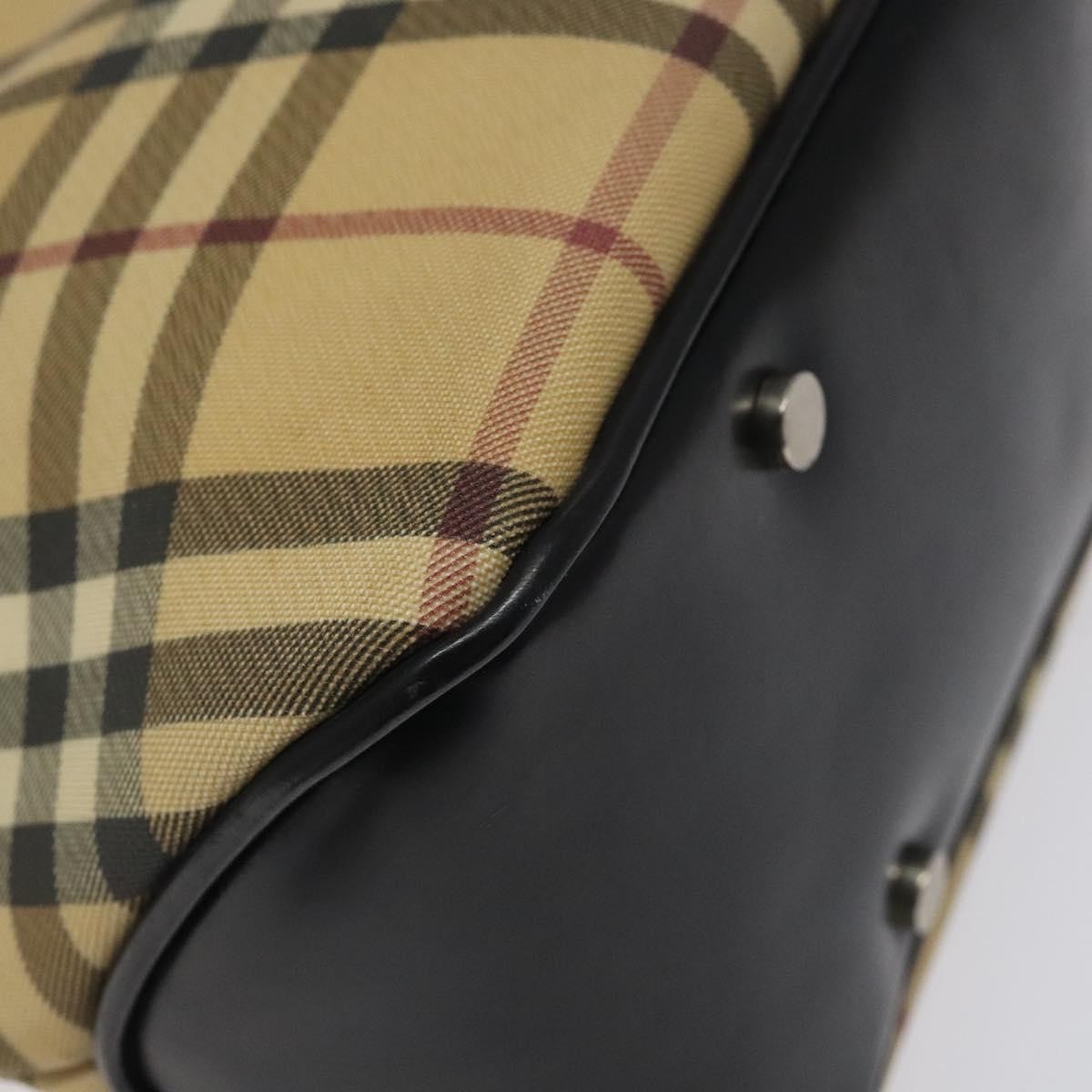 Burberry Nova Check Nova Check Canvas And Leather Beige Canvas Handbag (Pre-Owned)