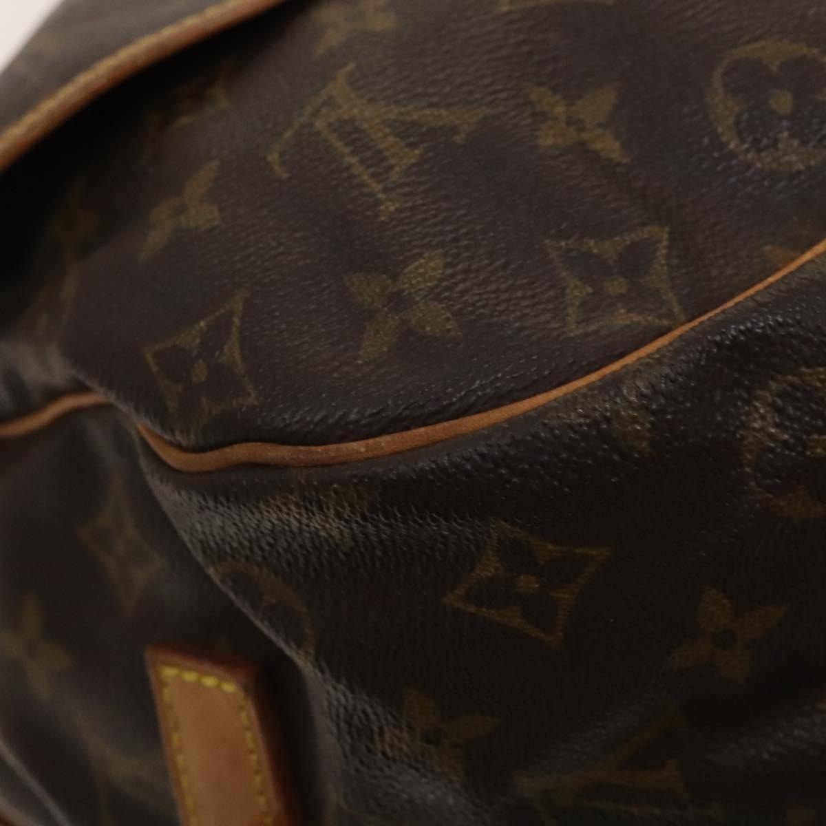 Louis Vuitton Saumur Monogram Canvas Brown Canvas Shoulder Bag Bag (Pre-Owned)
