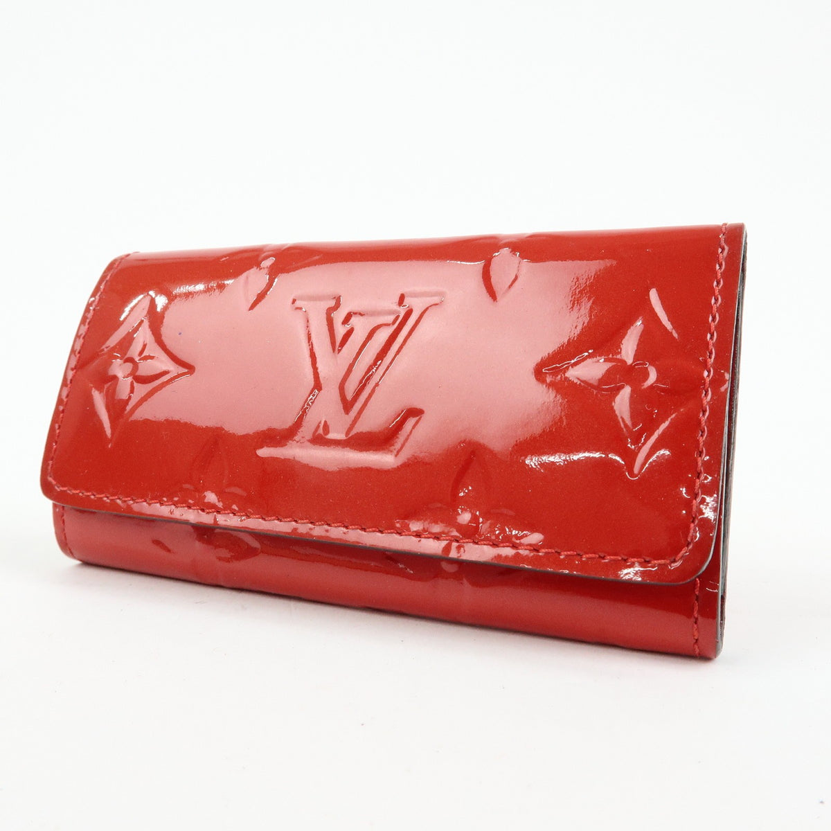 Louis Vuitton Multiclés 4 Cuir Verni Red Patent_Leather Wallets Accessory (Pre-Owned)
