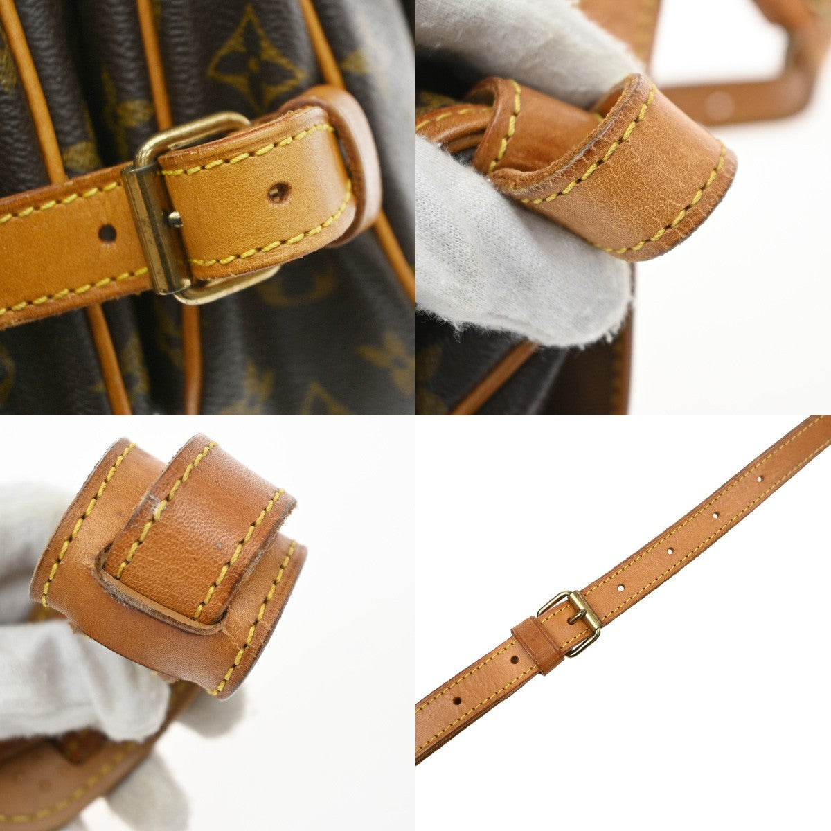 Louis Vuitton Saumur Monogram Canvas Brown Canvas Shoulder Bag Bag (Pre-Owned)