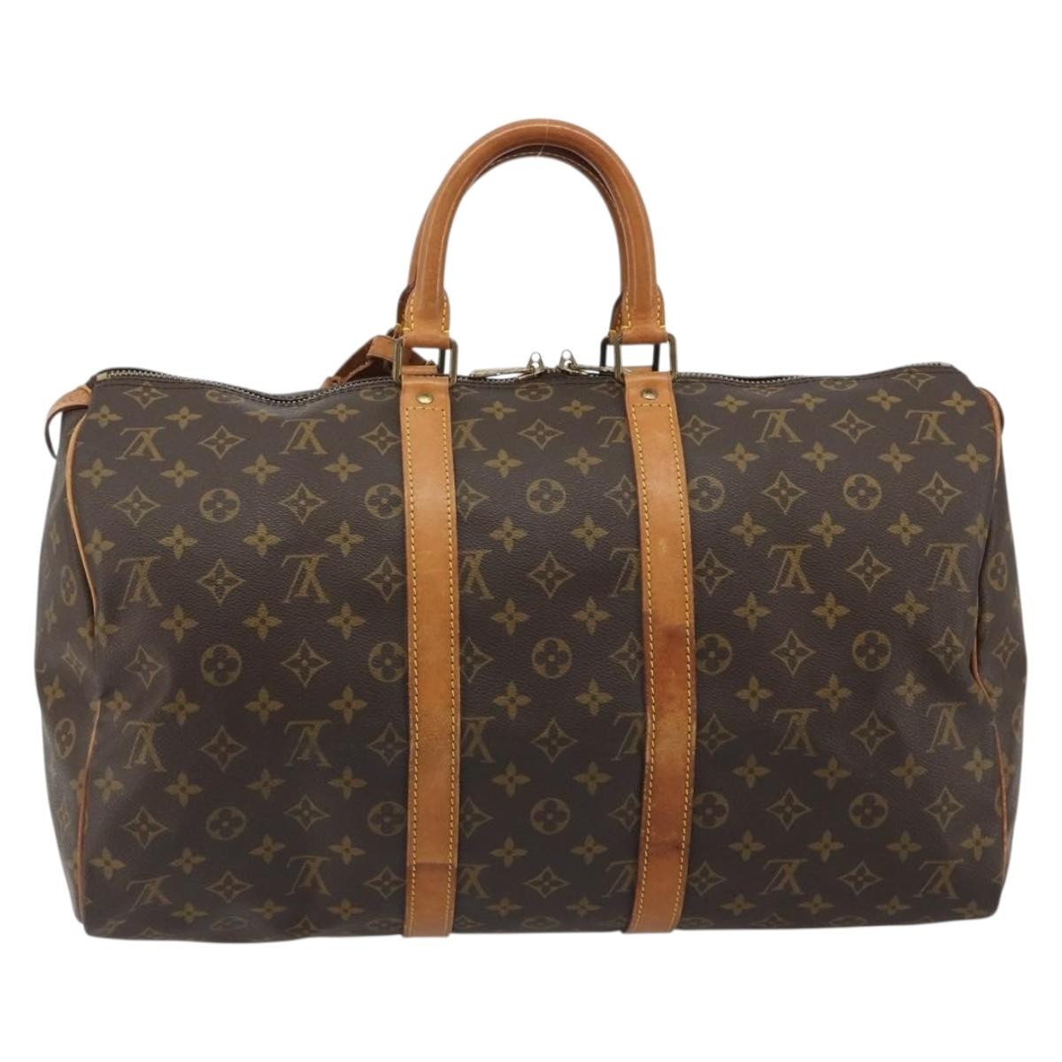Louis Vuitton Keepall Monogram Canvas Brown Canvas Travel Bag Bag (Pre-Owned)