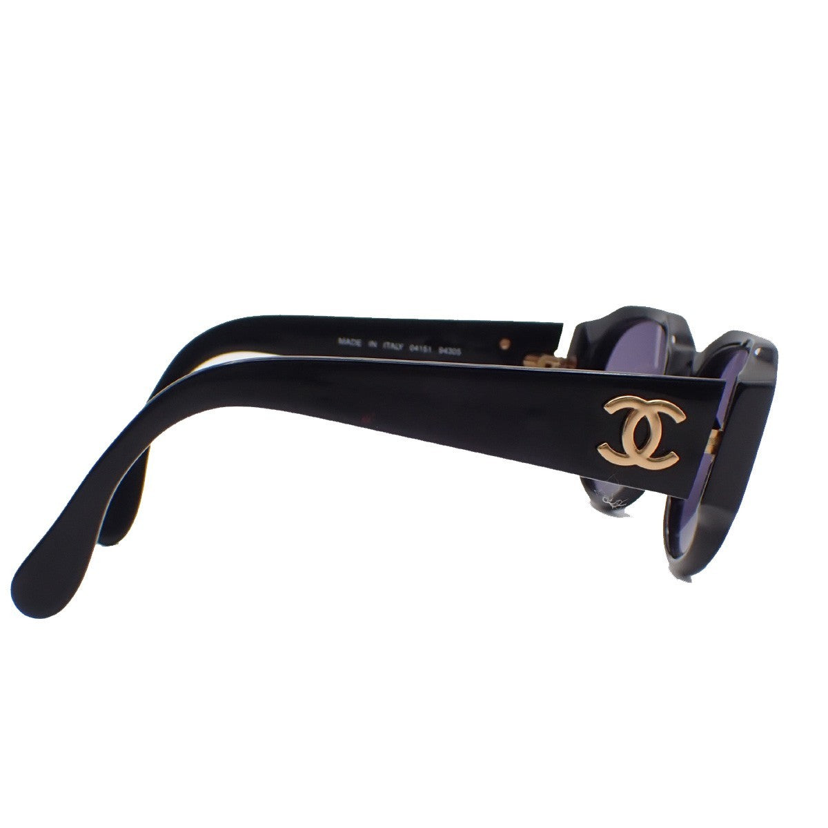 Chanel Chanel Logo Sunglasses Eye Wear Plastic Black Plastic Sunglasse Accessory (Pre-Owned)