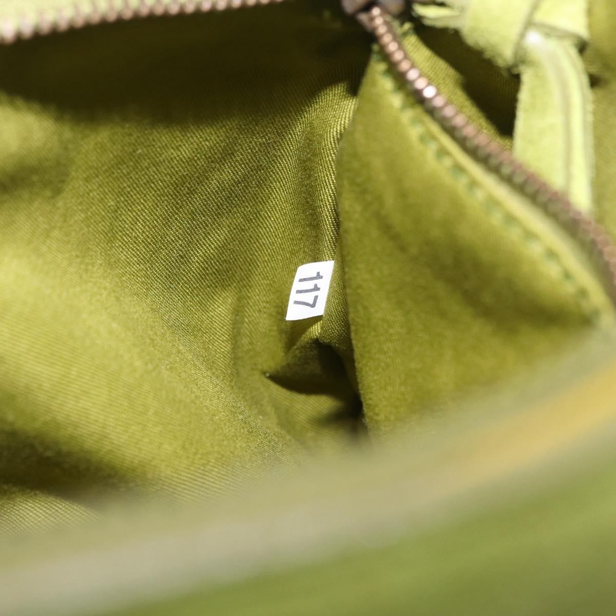 Miu Miu Vintage Flap Bag Suede Green Suede Handbag (Pre-Owned)