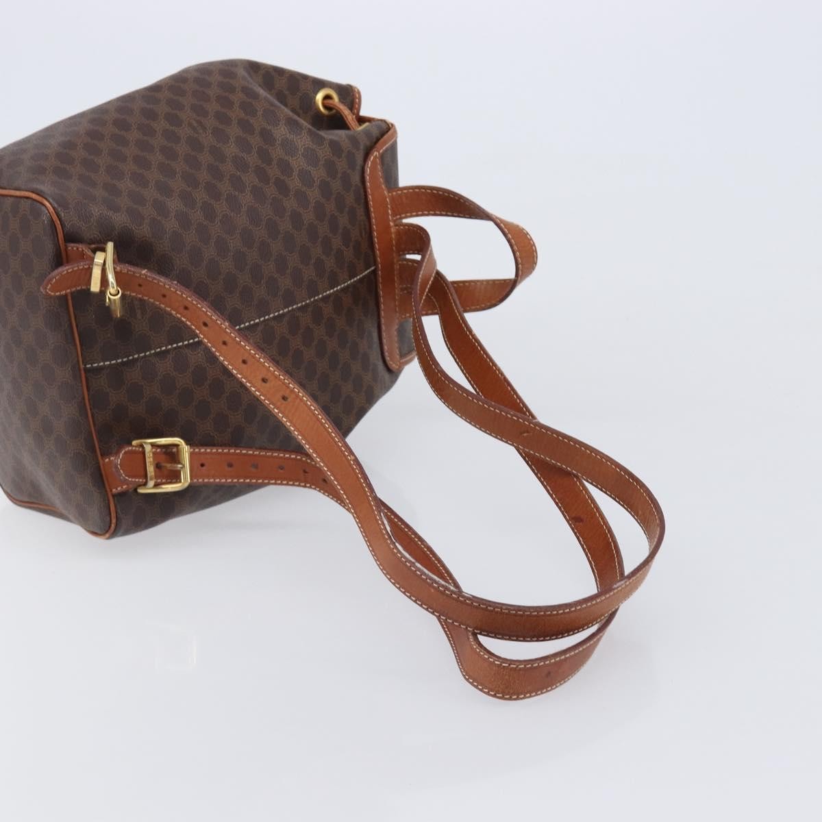 Celine Vintage Macadam Canvas Brown Canvas Backpack Bag (Pre-Owned)