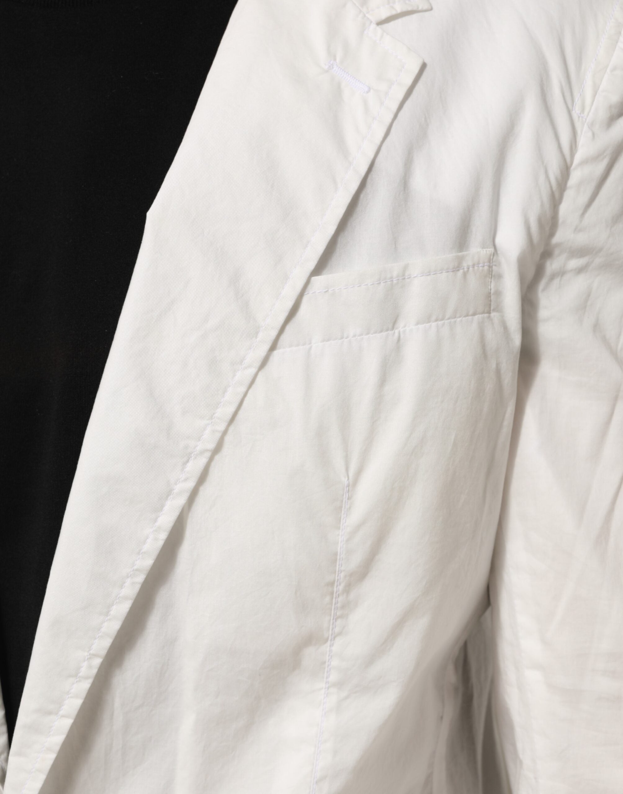 Dolce & Gabbana White Cotton 1 Button Men Suit Men's Blazer (Pre-Owned)