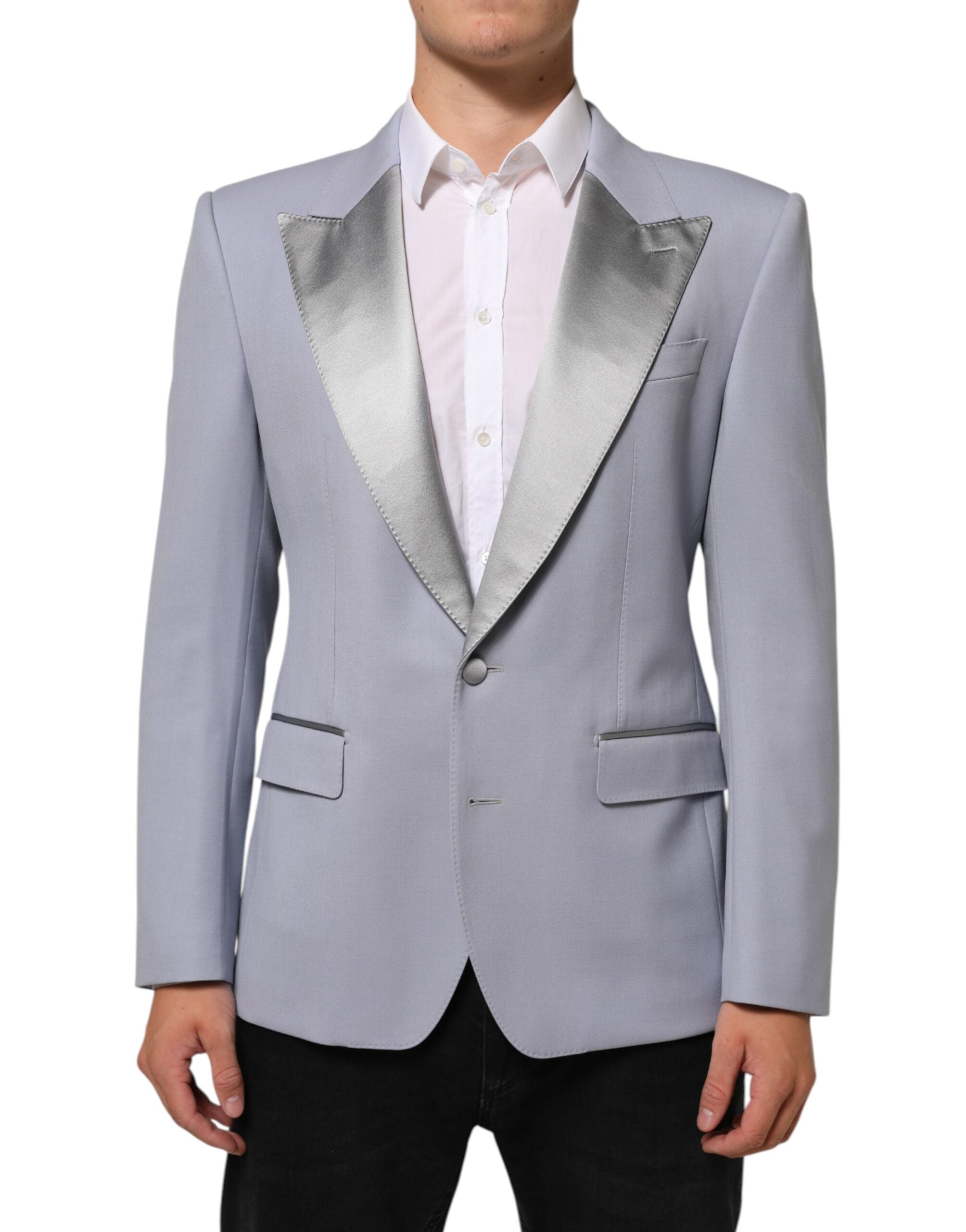 Dolce & Gabbana Gray Wool SICILIA 2 Buttons Men Suit Men's Blazer