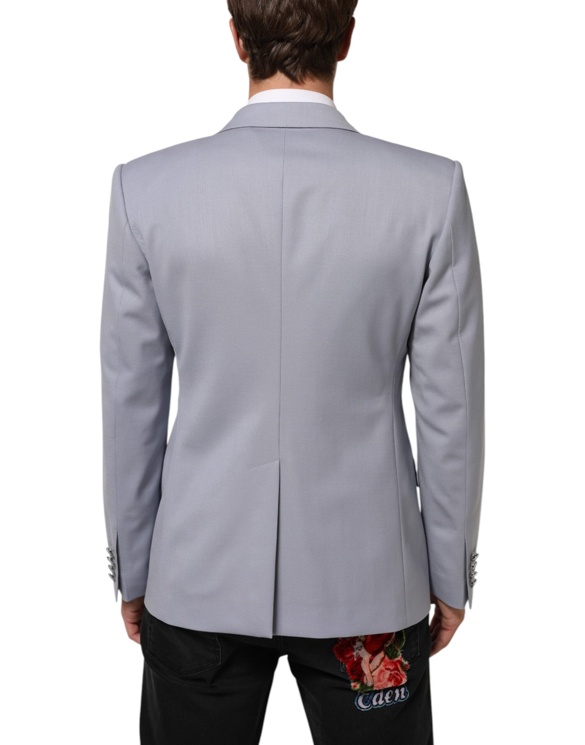 Dolce & Gabbana Gray Wool SICILIA 2 Buttons Men Suit Men's Blazer