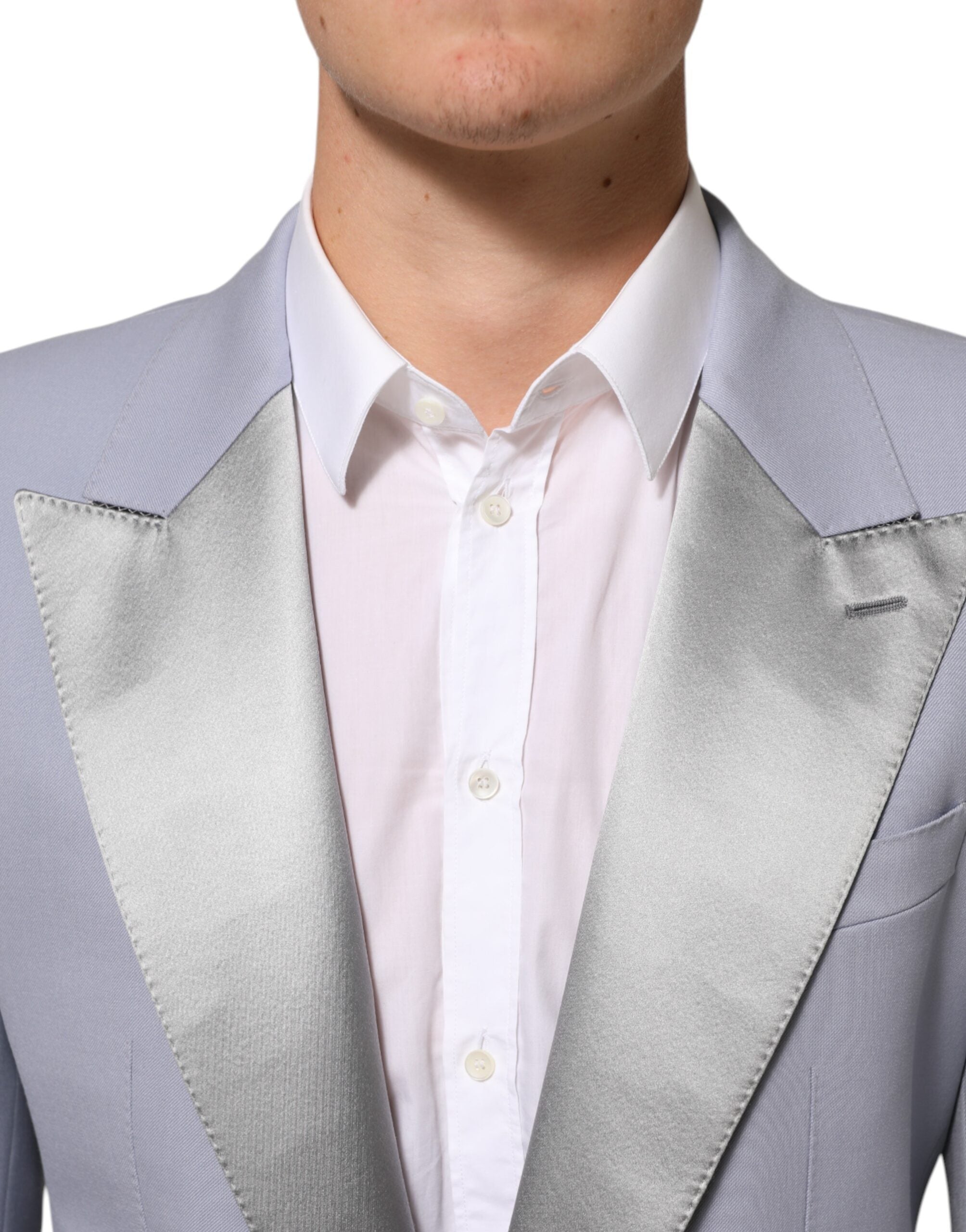 Dolce & Gabbana Gray Wool SICILIA 2 Buttons Men Suit Men's Blazer