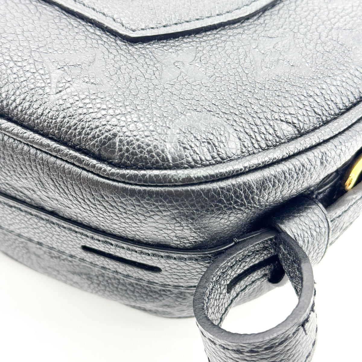 Louis Vuitton Boite Chapeau Souple Monogram Empreinte Leather Black Leather Handbag (Pre-Owned)