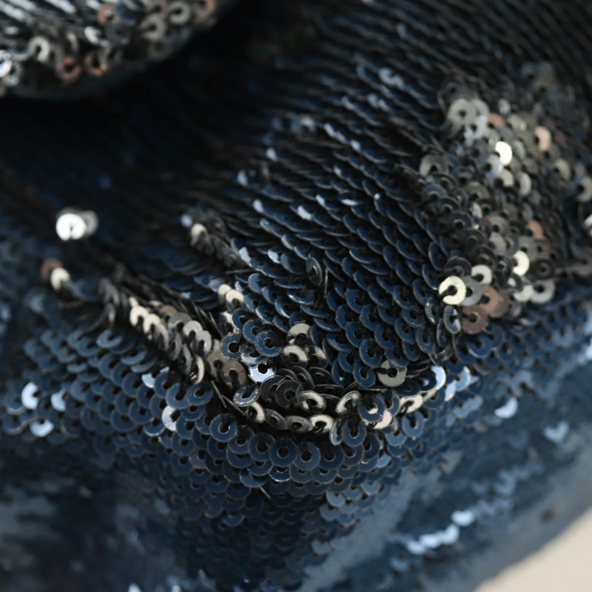 Chanel Coco Cuba Flap Sequins Blue Canvas Shoulder Bag Bag (Pre-Owned)