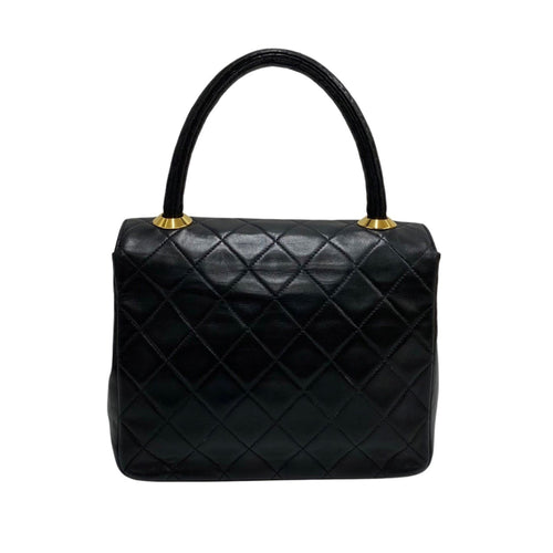 Chanel Coco Handle Black Leather Handbag (Pre-Owned)