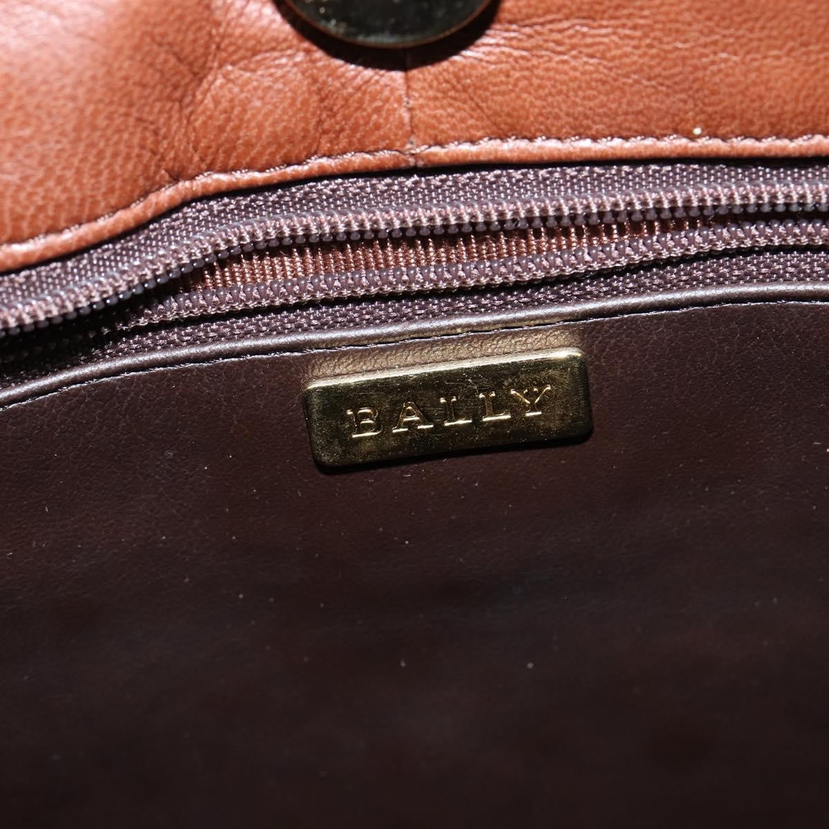 Bally Vintage Leather Brown Leather Tote Bag Bag (Pre-Owned)