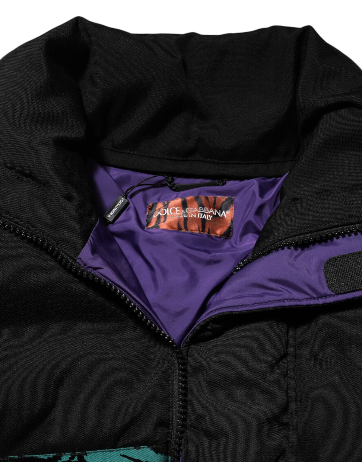Dolce & Gabbana Black Nylon Puffer Men Full Zip Men's Jacket