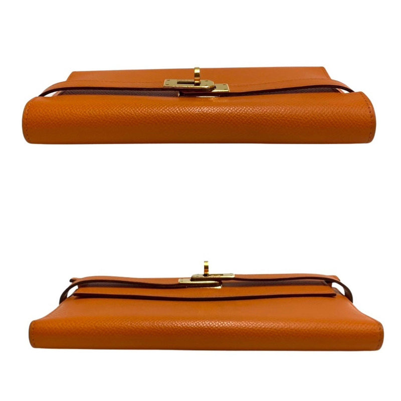 Hermès Kelly Orange Leather Wallet  (Pre-Owned)