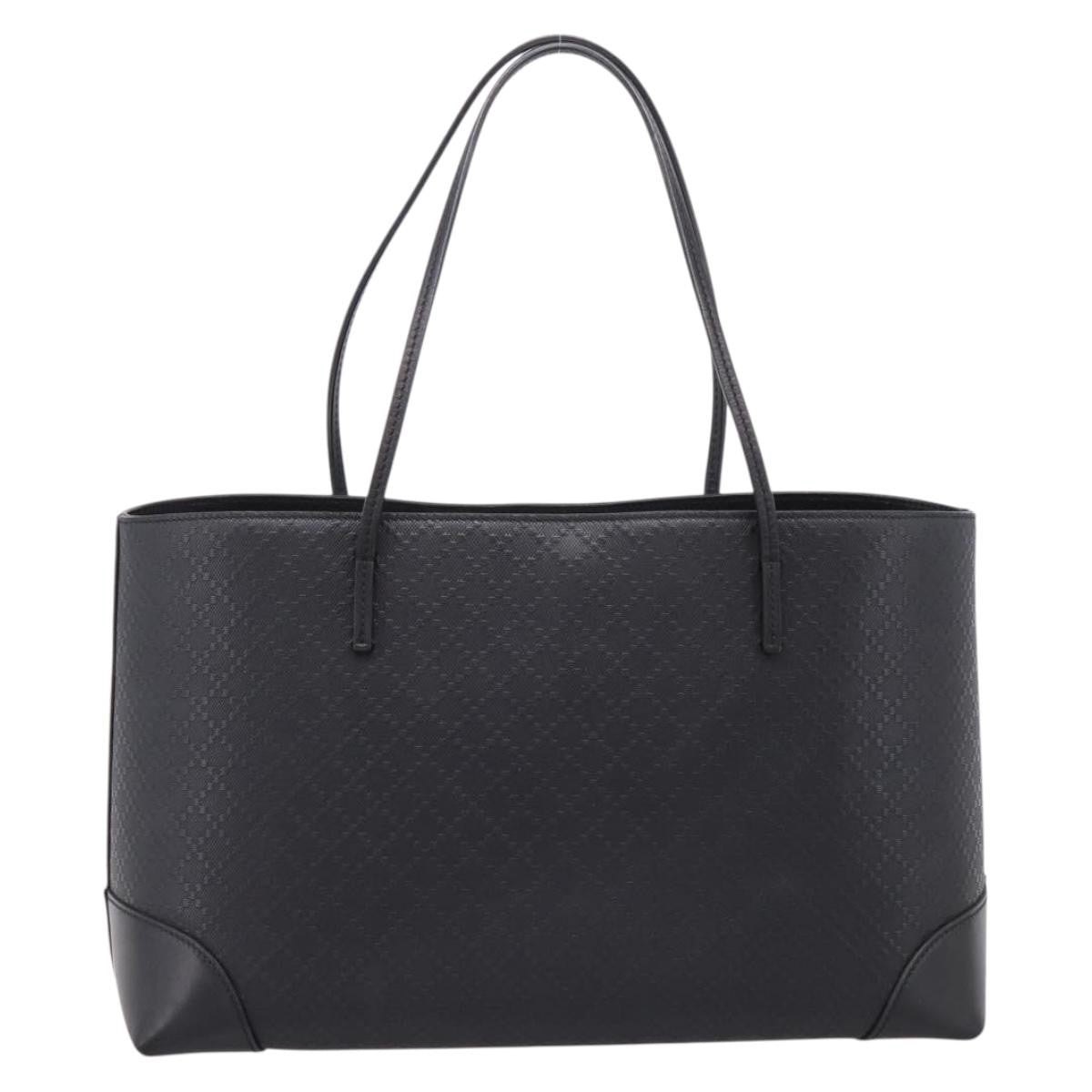Gucci Bright Diamante Leather Black Leather Tote Bag Bag (Pre-Owned)